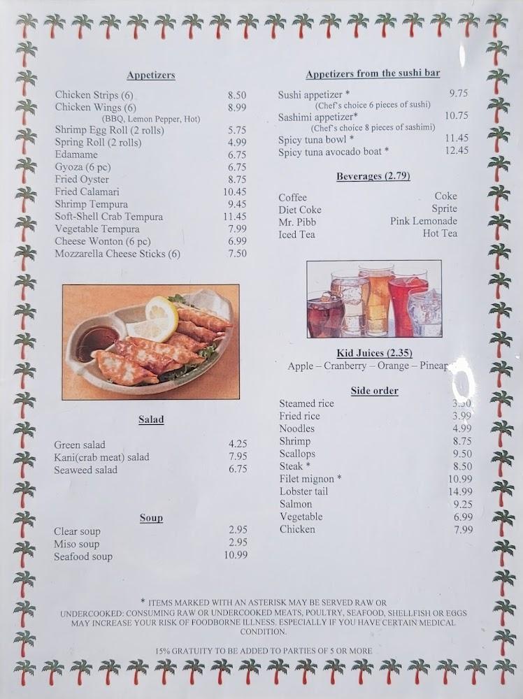 Hachi Sushi and Japanese Grill Menu image 1