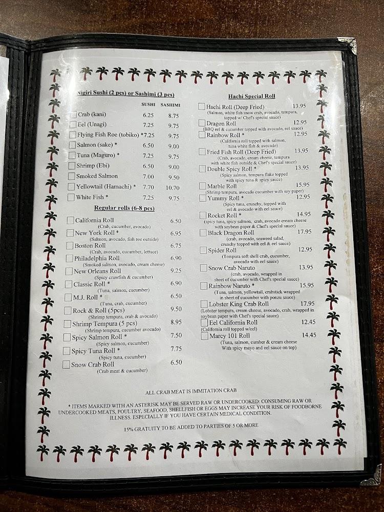 Hachi Sushi and Japanese Grill Menu image 4